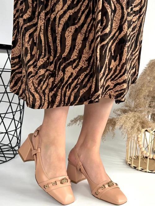 Elliy Nude Cilt Topuklu Ayakkabı