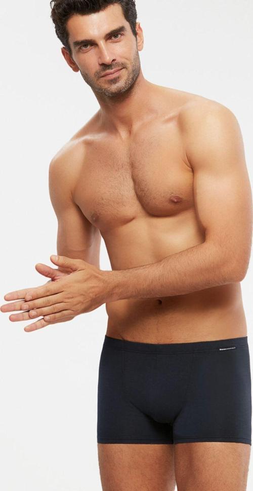 Davide Pamuklu Basic Erkek Boxer Lacivert