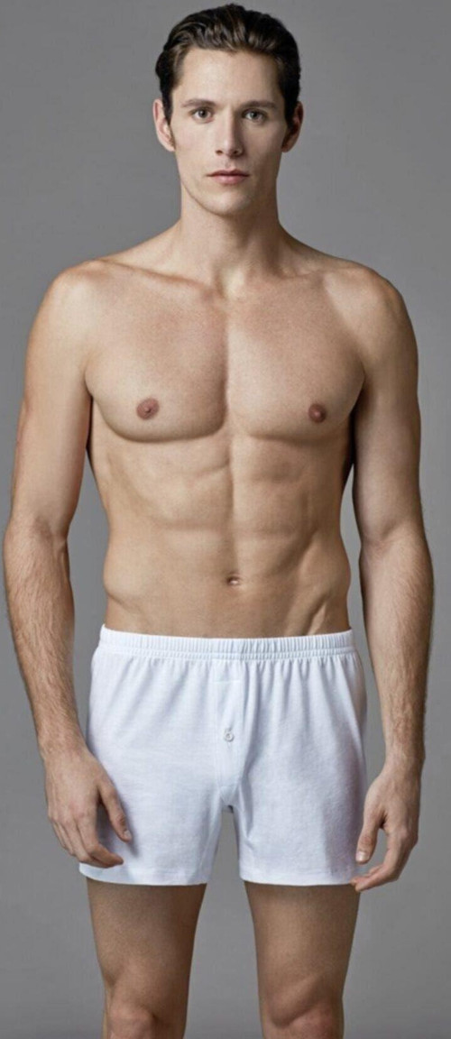 Beyaz 2'Li Penye Erkek Boxer