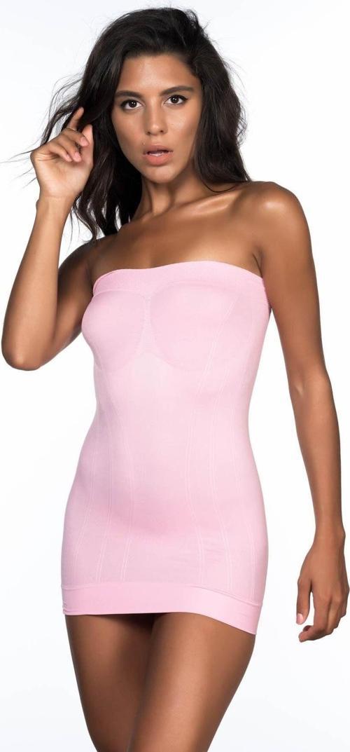 Pembe Mı 5005 Soft Desenli Straplez Atlet
