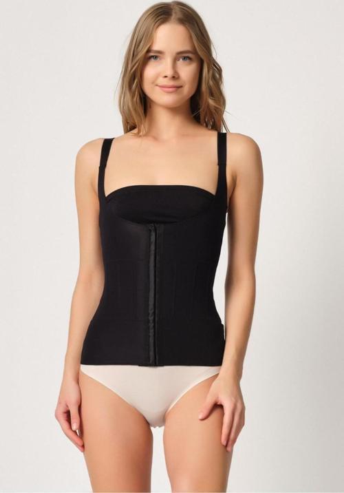 Siyah Mı 2946 Göğüs Altı Balen Destekli Atlet Korse