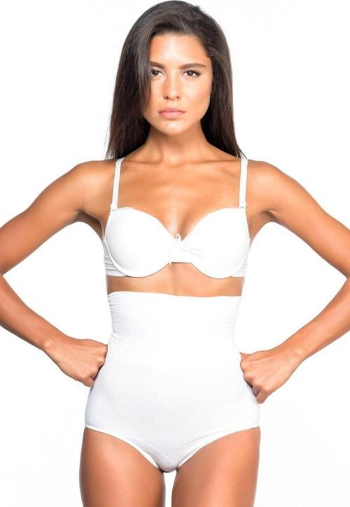 Beyaz Mı 2079 Yüksek Bel Desenli Double Slip Korse