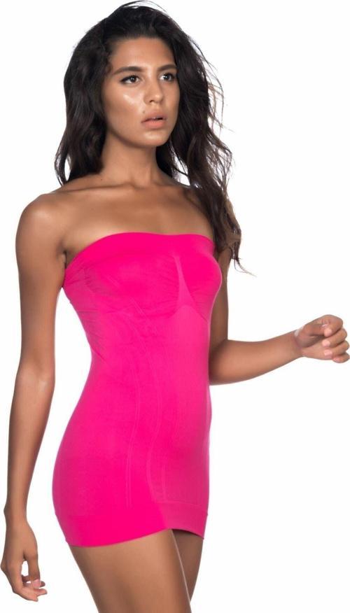 Fuşya Mı 5005 Soft Desenli Straplez Atlet