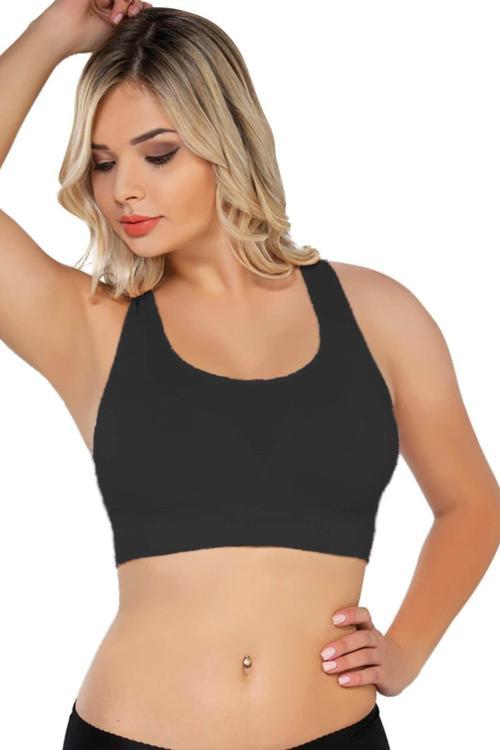 Siyah Mı 4027 Seamless Tül Pedli Toparlayıcı Büstiyer