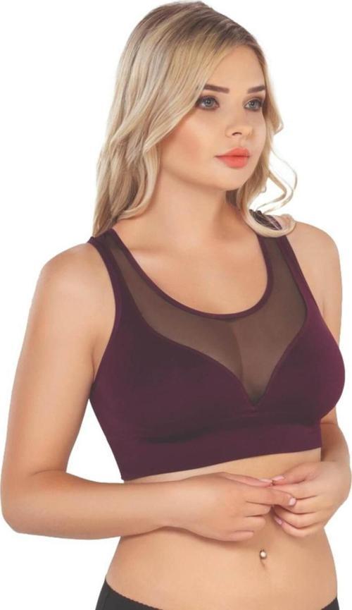 Bordo Mı 4028 Seamless Tül Toparlayıcı Büstiyer