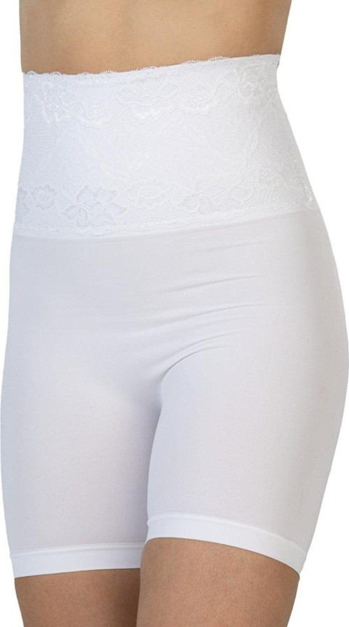 Beyaz Mı 2091 Önü Dantelli Yüksek Bel Boxer Korse