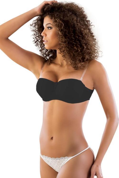 Siyah Mı 702 Şeffaf Askılı Push-Up Sütyen