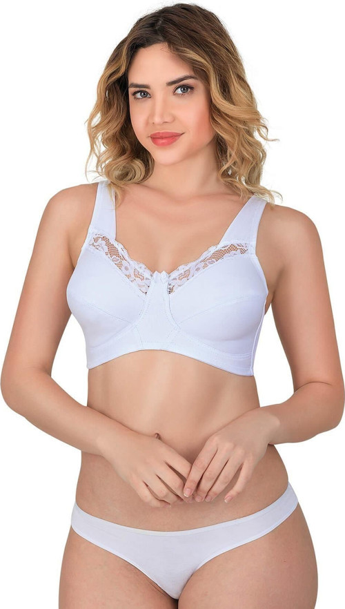 Beyaz Mı 181 C Dantelli Toparlayıcı Cotton Sütyen