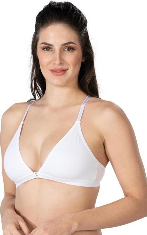 Beyaz Mı 1416 Modal Cotton Önden Açmalı Sporcu Sütyen