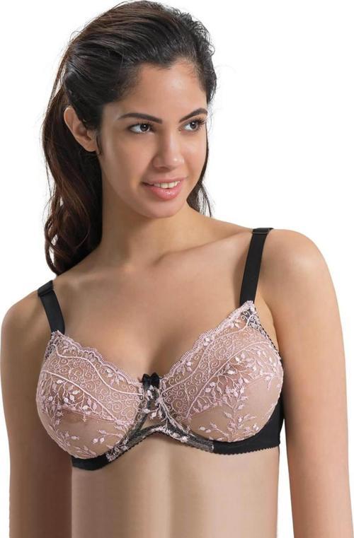 Siyah-Pembe Mı 148 D Balenli Toparlayıcı Sütyen