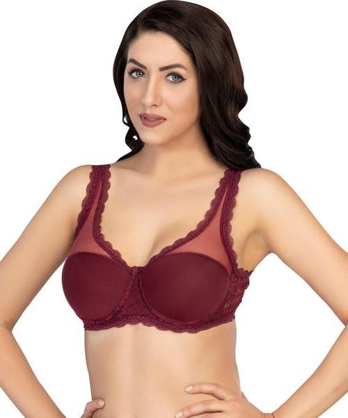 Bordo Mı 172 B Pedli Dantelli Balenli Minimazer Sütyen