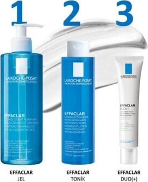 La Roche Posay Akne Bakım Seti | Effaclar Jel 400ml Effaclar Tonik 200ml Effaclar Duo ( ) 40ml
