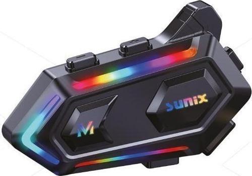 IPX6 Su Geçirmez 1000 Mah RGB Led Efektli  Intercom Motosiklet Kask Kulaklığı NTR-102