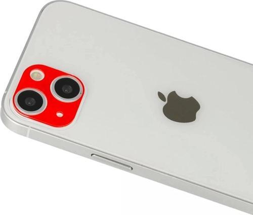 iPhone 13 Rainbow Kamera Lens Koruma Cam - Kırmızı