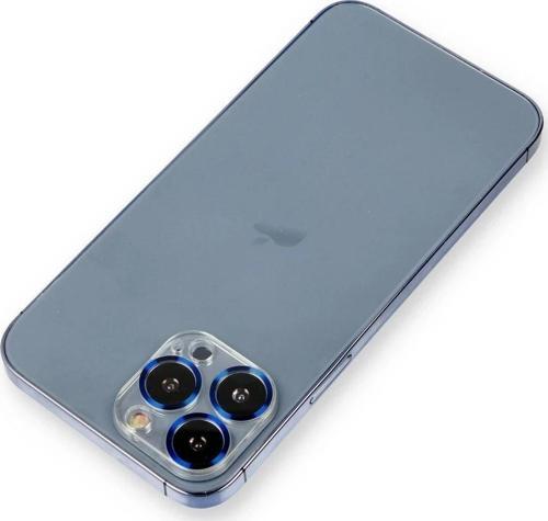 iPhone 12 Pro Metal Kamera Lens Koruma Cam - Mavi