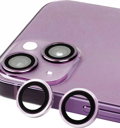 iPhone 14 Plus Raze Metal Kamera Lens - Mor