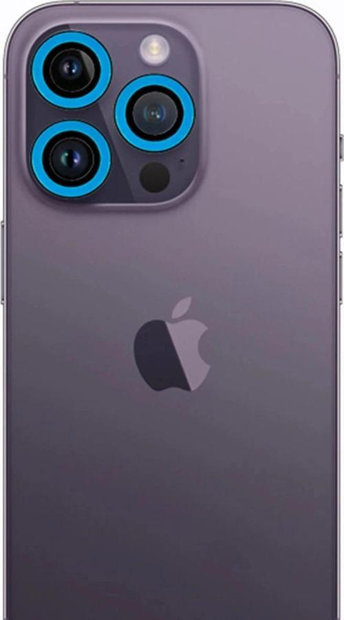 iPhone 13 Pro Max Neon Fosforlu Kamera Lens - Mavi