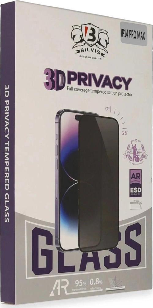 iPhone 14 Bilvis 3D Hayalet Cam Ekran Koruyucu