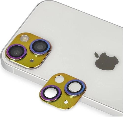 iPhone 13 Pers Alüminyum Kamera Lens - Rainbow