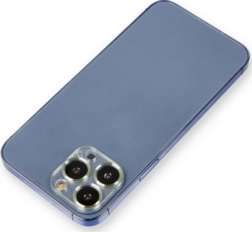 iPhone 12 Pro Max Metal Kamera Lens Koruma Cam - Açık Yeşil