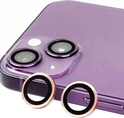 iPhone 15 Plus Raze Metal Kamera Lens - Pembe