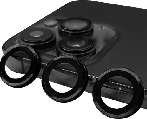 iPhone 15 Pro Max Raze Metal Kamera Lens - Siyah