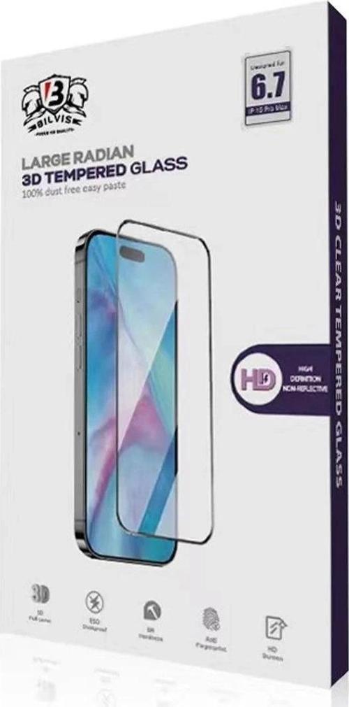 iPhone 15 Pro Bilvis 0.18mm Plus Cam Ekran Koruyucu