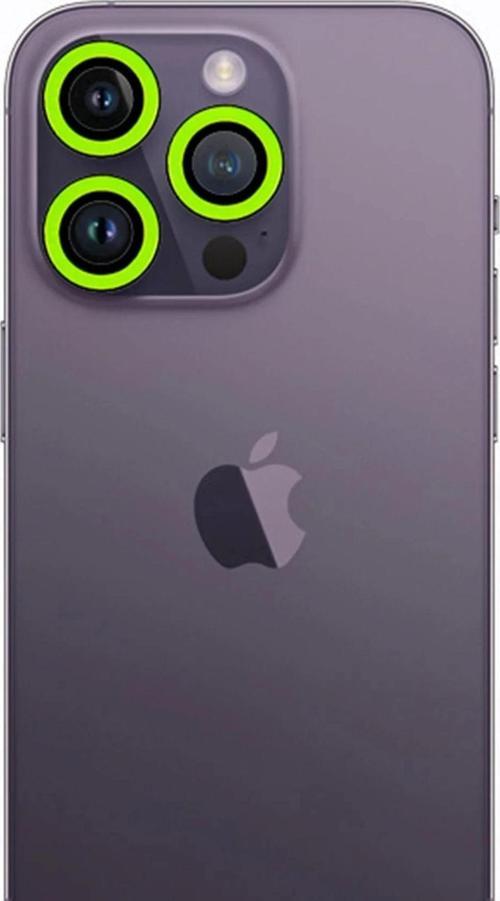 iPhone 12 Pro Neon Fosforlu Kamera Lens - Yeşil