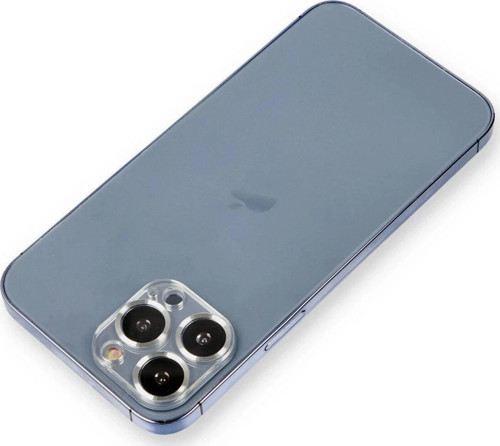 iPhone 14 Pro Max Metal Kamera Lens Koruma Cam - Gümüş