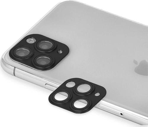 iPhone 11 Pro Max Pers Alüminyum Kamera Lens - Siyah