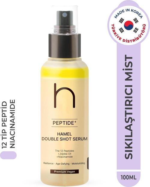 Double Shot Serum 12 Tip Peptid Premium Vegan Sıkılaştırıcı Güçlendirici Mist Serum Kore 100Ml
