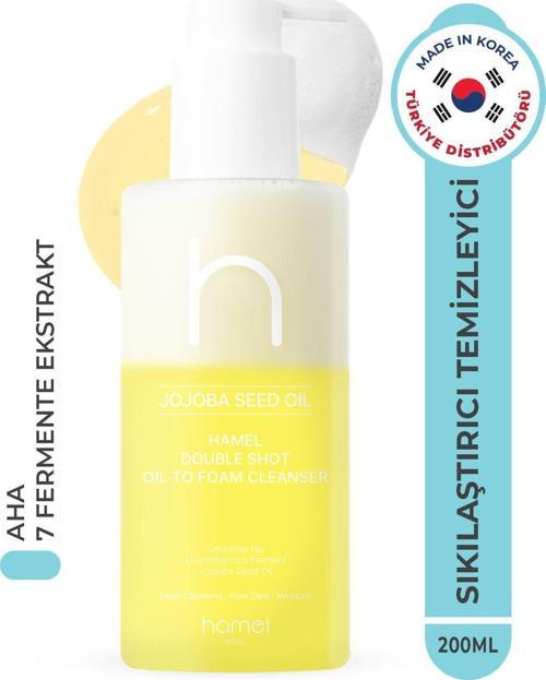Jojoba Seed Oil Double Shot Foam Cleanser Çift Fazlı Temizleyici Kore 200Ml