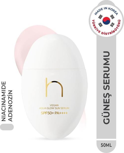 Vegan Aqua Glow Sun Serum Spf50 Güneş Serumu Nemlendirici Kırışıklık Karşıtı Kore 50Ml