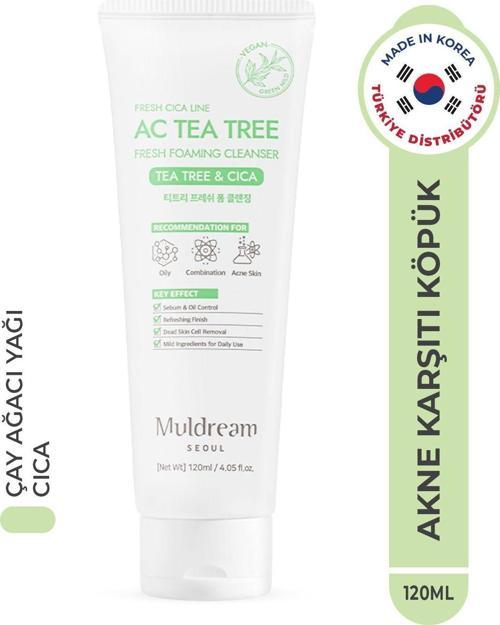 Ac Tea Tree Fresh Foaming Cleanser Yüz Temizleme Köpüğü Sebum Dengeleyici Çay Ağacı Yağı Kore 120Ml