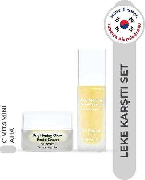 Cilt Tonu Dengeleyici Ve Leke Karşıtı Bakım Seti - Aha Ve C Vitamini Içerikli Krem & Serum