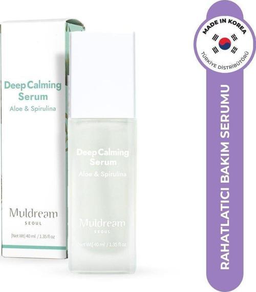 Deep Calming Serum Aloe Ve Spirulina Derinlemesine Cilt Yatıştırıcı Sakinleştirici Serum Kore 40Ml