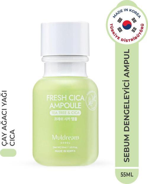 Fresh Cica Ampoule Yağlı Ve Hassas Cilt Sebum Dengeleyici Ampul Çay Ağacı Yağı Kore 55Ml