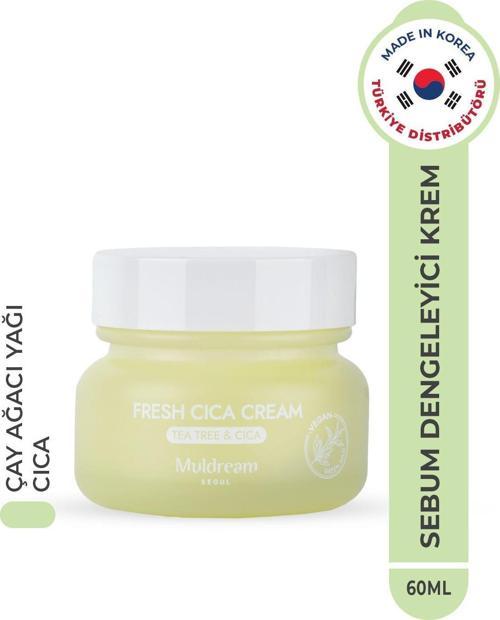 Fresh Cica Cream Akne Karşıtı Sebum Dengeleyici Nemlendirici Yüz Kremi Kore 60Ml