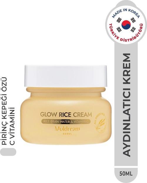 Glow Rice Cream Aydınlatıcı Onarıcı Nemlendirici Krem Hassas Ve Kuru Cilt Kore 50Ml