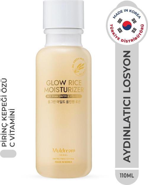 Glow Rice Moisturizer Hassas Ve Kuru Cilt Aydınlatıcı Onarıcı Nemlendirici Pirinç Kepeği Kore 110Ml
