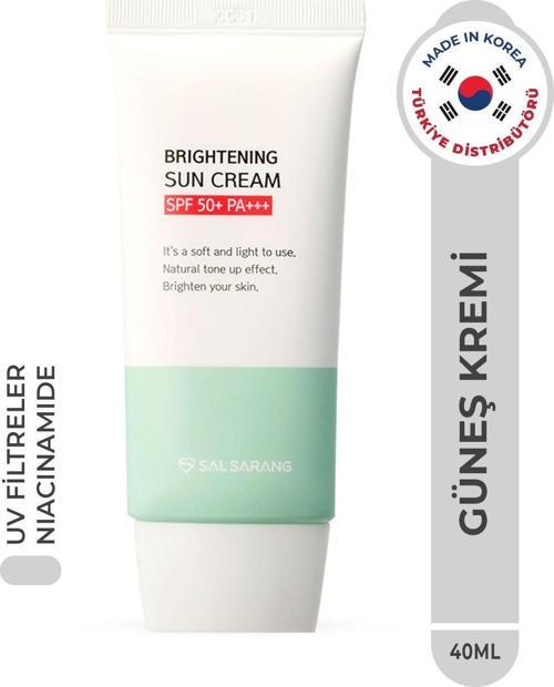 Salsarang Brightening Sun Cream Spf50 Güneş Kremi Aydınlatıcı Eşitleyici Yüksek Koruma Kore 40Ml