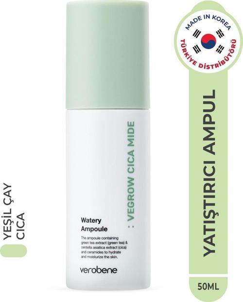 Vegrow Cica Mide Watery Ampoule Nemlendirici Onarıcı Ampul Kore 50Ml