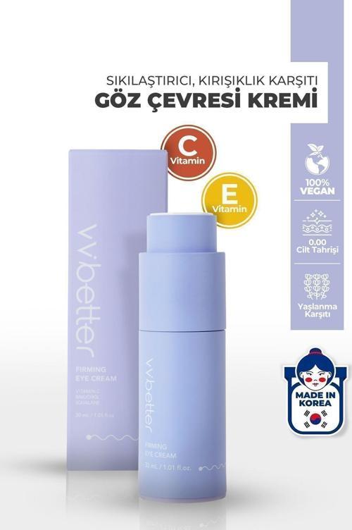 Firming Eye Cream Göz Altı Nemlendirici, Kırışıklık Karşıtı Göz Çevresi Kremi 8 Tip Peptid Kore 30Ml