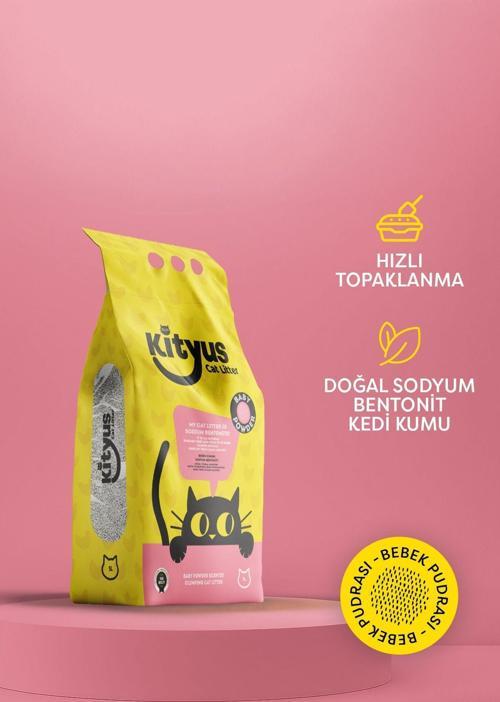 Bebek Pudrası Kokulu Kedi Kumu 5L
