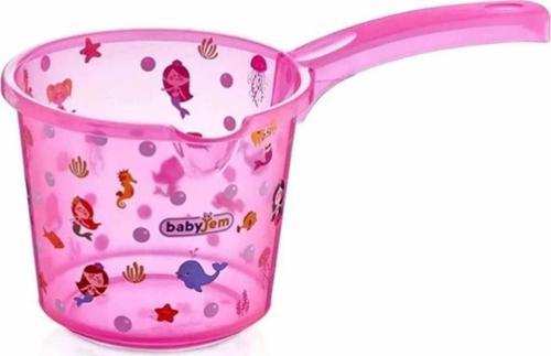 Bebek Banyo Maşrapası Şeffaf Desenli Pembe