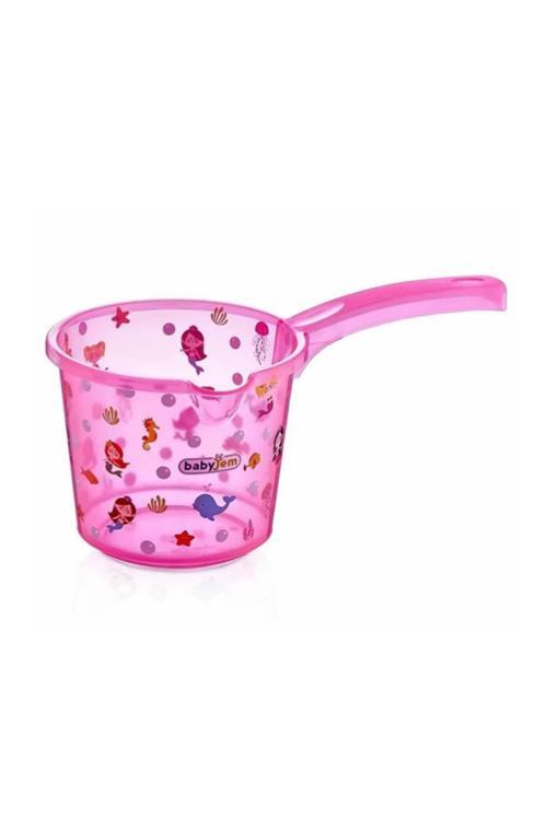 Bebek Banyo Maşrapası Şeffaf Desenli Pembe