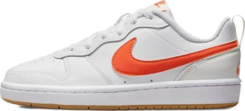 Court Borough Low 2 GS Leather Unisex Sneaker Hakiki Deri Günlük Spor Ayakkabı Beyaz Turuncu