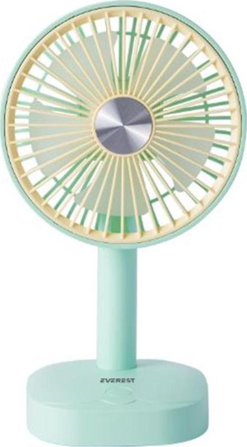 EFN-510 Yeşil- Sarı 1200mAh 5 İnç 3 Hız Kademeli Dönebilen Masaüstü Usb Fan