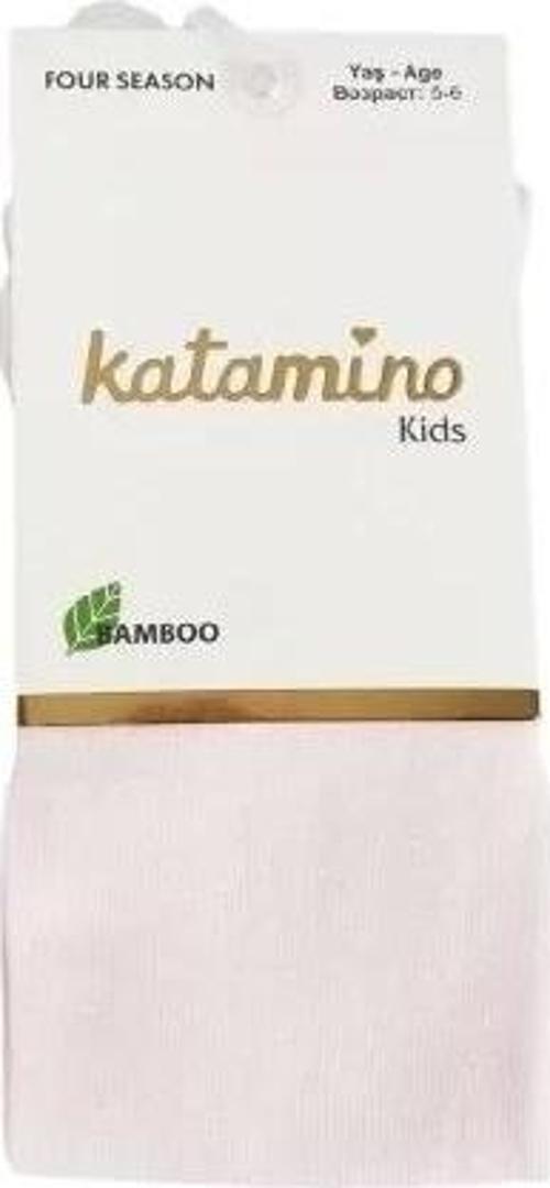Kız Bambu Külotlu Çorap  Pudra