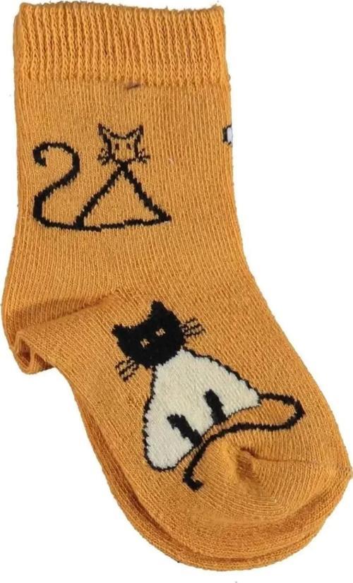 New Cats Yaş Soket Çorap  Hardal